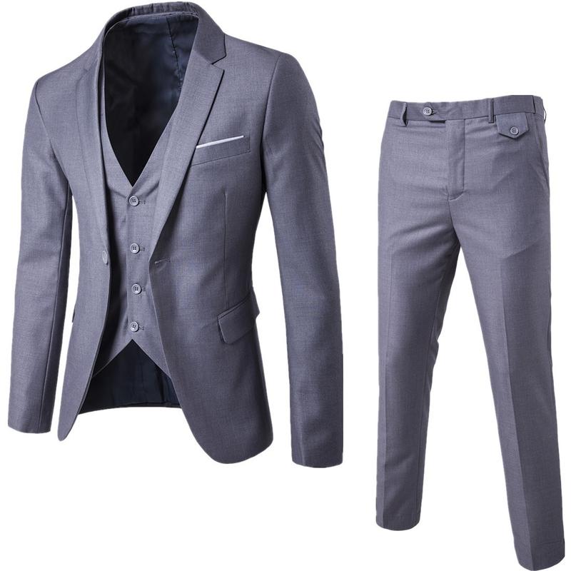 Suit Suit Men's Three-Piece Suit Business Casual Suit Business Clothing Slim Fit Groomsman Suit Groom Wedding Suit