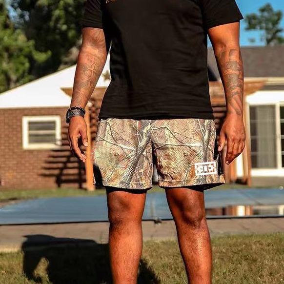 Camouflage Camo Shorts New casual comfort Old tree high waist shorts Men's muscle fitness quarter pants mesh breathable, men'sand women's shorts Menswear Underwear Tropical Trouser,goingtopbasketballshorts