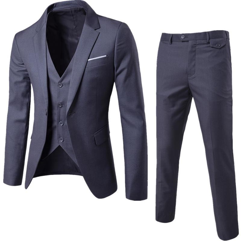 Suit Suit Men's Three-Piece Suit Business Casual Suit Business Clothing Slim Fit Groomsman Suit Groom Wedding Suit