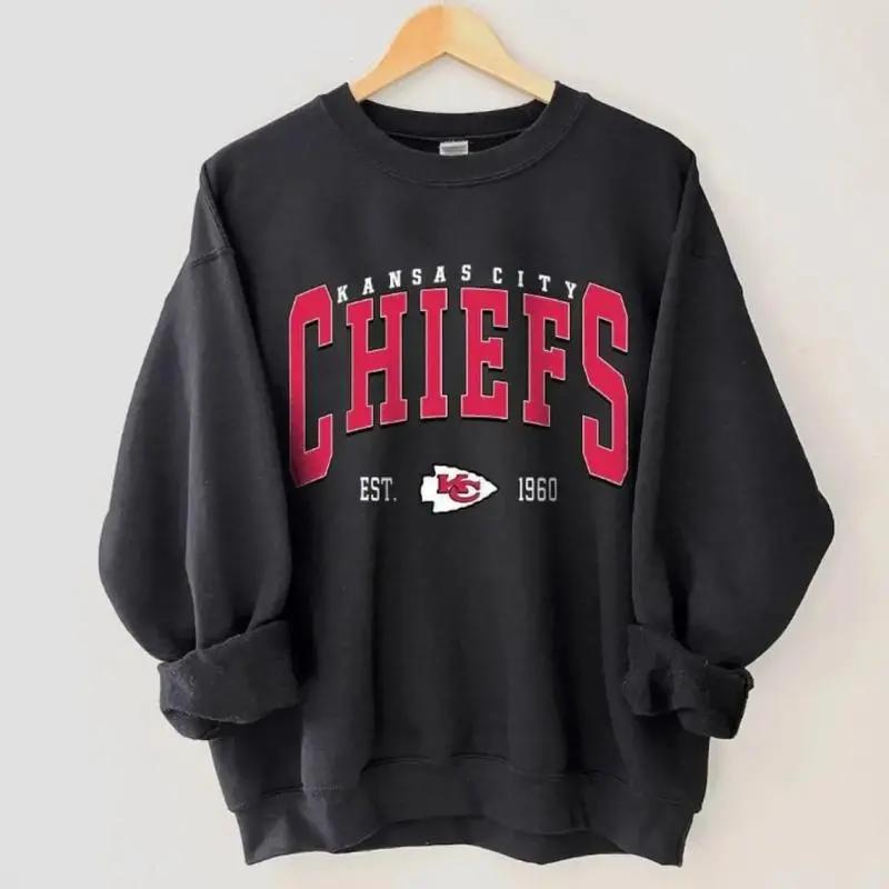 Retro Kansas City Football Crewneck, Kansas City Football Sweatshirt, Football Sweatshirt, Kansas City Sweatshirt, Football Fan Gift