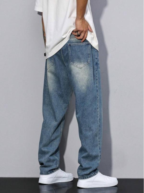 Casual Loose Straight Leg Men's Baggy Jeans