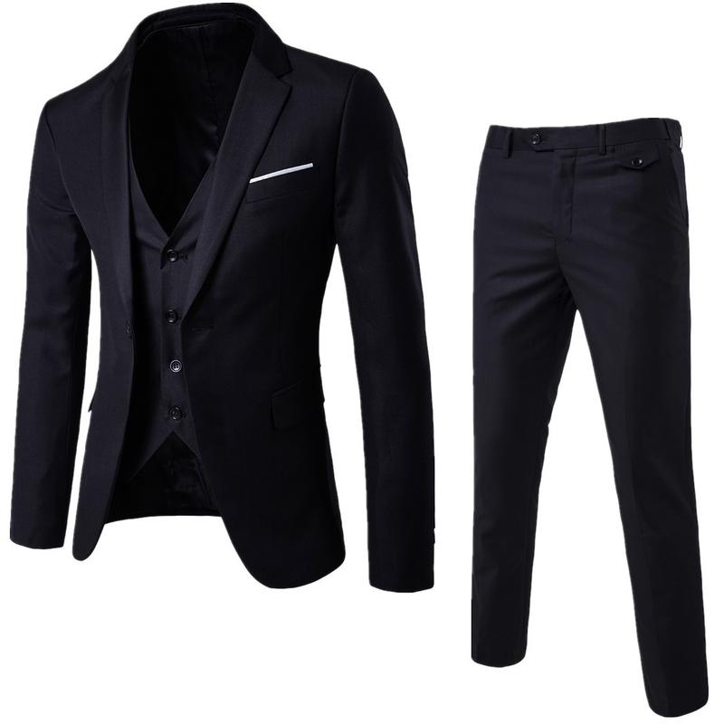 Suit Suit Men's Three-Piece Suit Business Casual Suit Business Clothing Slim Fit Groomsman Suit Groom Wedding Suit