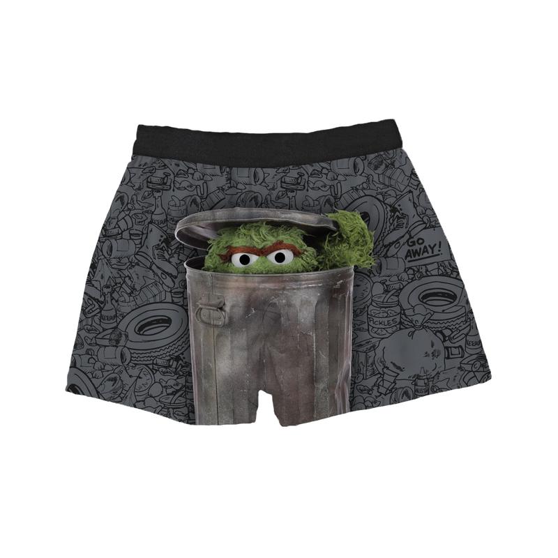 Sesame Street Oscar the Grouch Breathable Boxer Shorts Underwear S-XXL