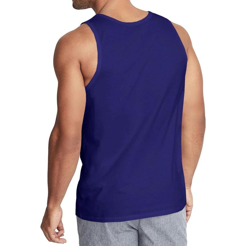 Men's Regular-Fit Tank Top Casual Sleeveless Lightweight Shirt Fabric Menswear