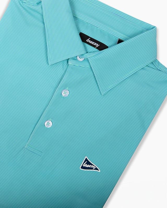 The Blue & Green Stripe Polo