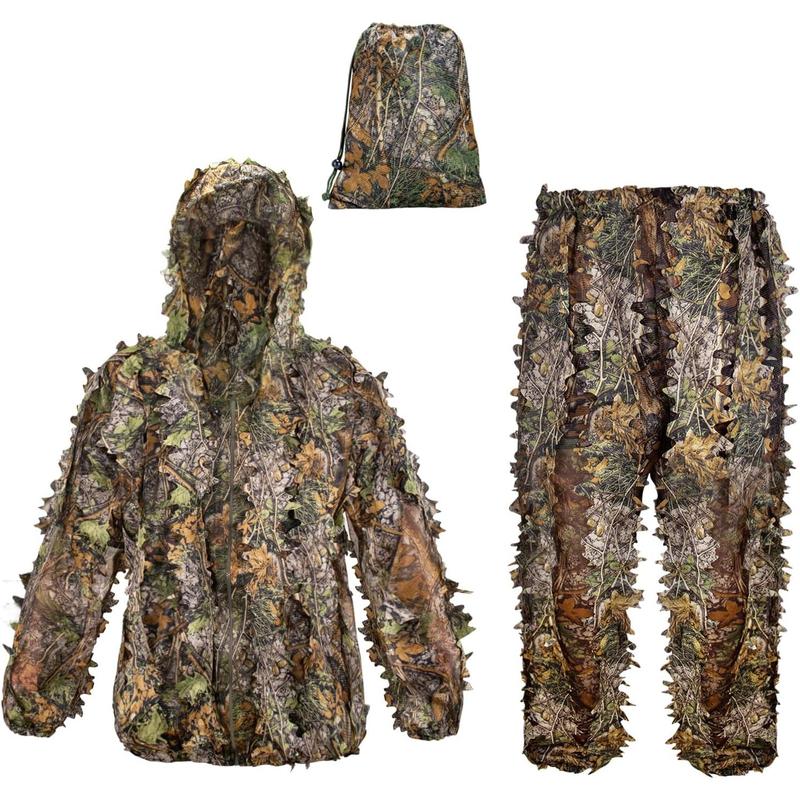 Ghillie Suit, Leafy Suit for ,  Gear Including  Clothes for Turkey , Outdoor Jungle and Halloween