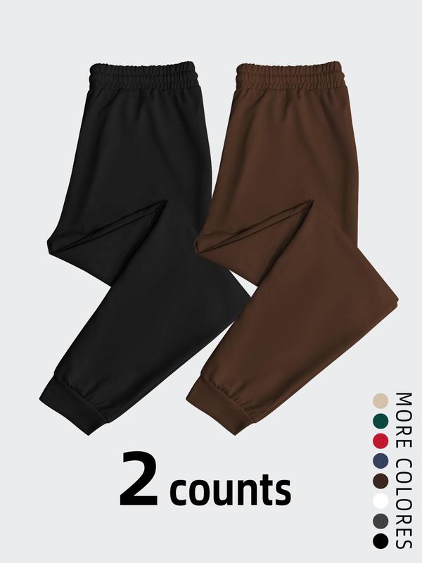 Men's Letter Print Drawstring Waist Sweatpants, Casual Pocket Jogger Pants for Fall & Winter, Men's Trousers for Daily Wear