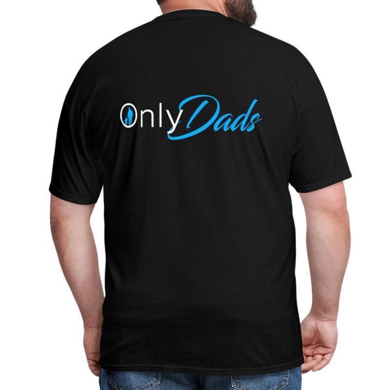 OnlyDads men's black t-shirt - Father's Day - A very suitable gift from Dad to give to dad Classic Cotton Menswear Top Collar Embroidered Love Sport Sweatshirt Tweed Sweatshirt Tweed Underwear Streetwear