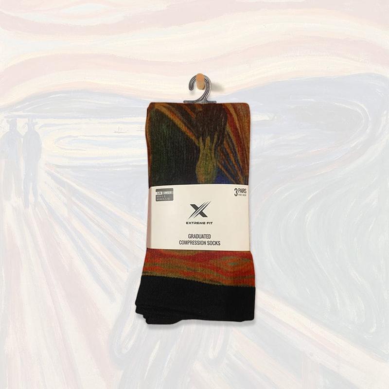 Extreme Fit Knee-High Support Socks with Masterpieces Prints (3-Pairs) - Moisture-Wicking & Comfort Fit