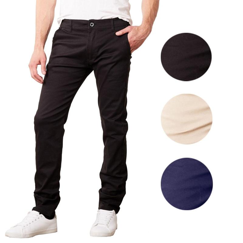 Men's Slim Fit Cotton Stretch Classic Chino Pants (Sizes, 30-40)