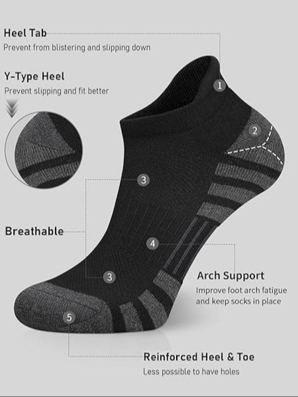 Men's Colorblock Striped Print Ankle Socks, Casual Moisture Wicking Low Cut Socks, Soft Comfy Breathable Socks for All Seasons Daily Wear