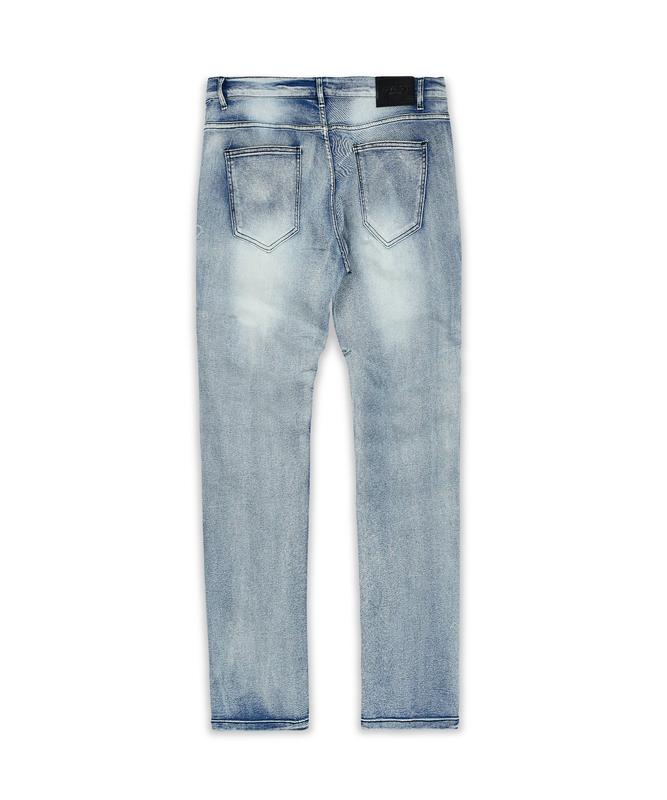 Plus Size Pines Light Wash Moto Jeans