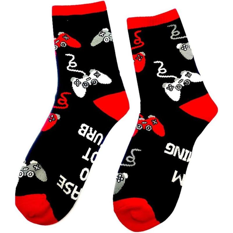 Do Not Disturb I'm Gaming Socks Novelty Gamer Socks Funny Christmas Gifts Stocking Stuffers for Teen Boys Kids Men Women