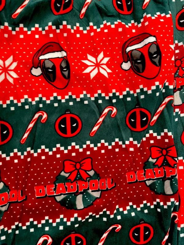 00DEADPOOL00 Lounge Pants Pajama  Fleece Pants 00POCKETS00 LT ED Christmas Mens M