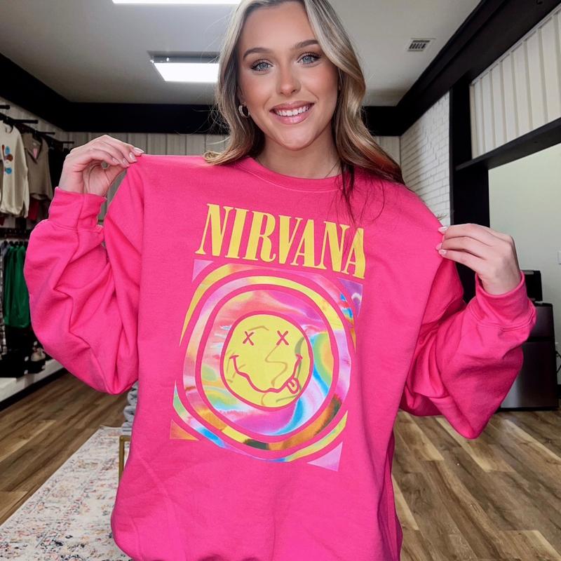 Nirvana Smiley Crewneck Sweatshirt