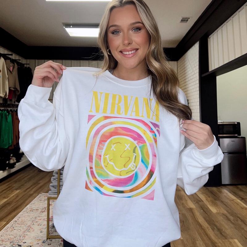 Nirvana Smiley Crewneck Sweatshirt