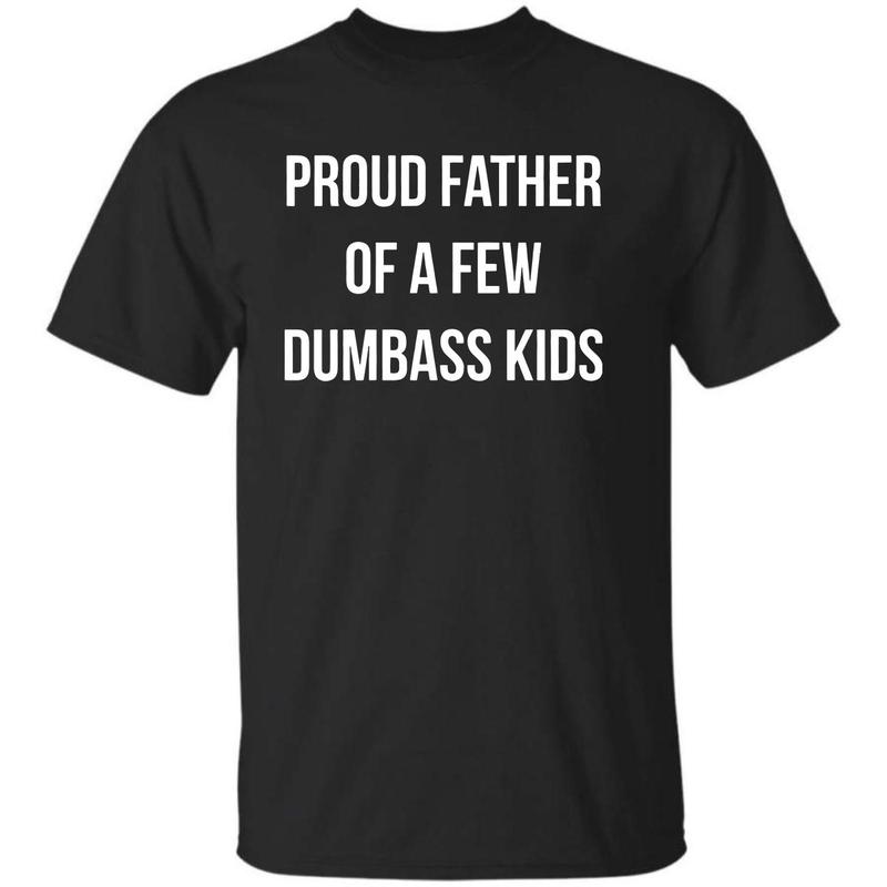 Men Proud Father T-Shirt, Funny Parenting Fathers Day Shirt, Full Color, For Men, For Women Classic Cotton Menswear Top Collar Embroidered Love Sport