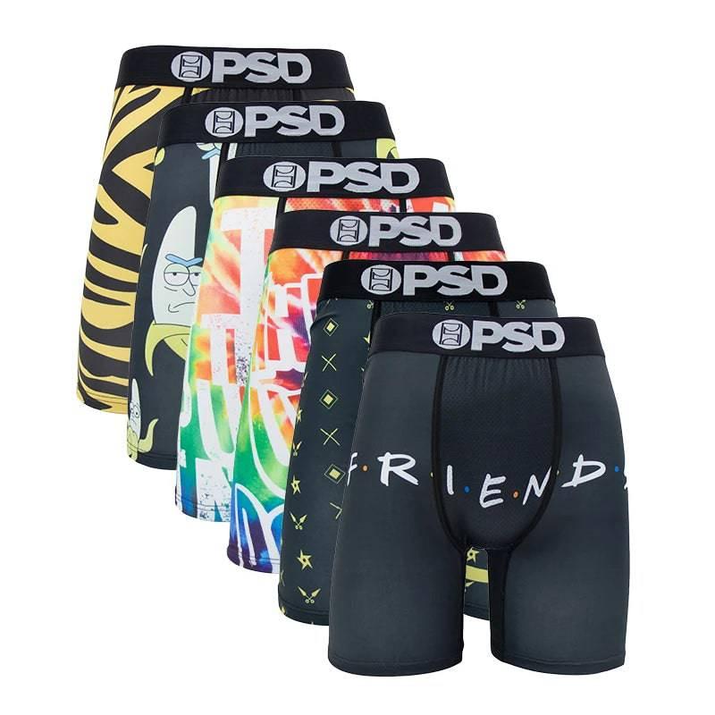 PSD Boxer Brief- 6Pc-Soft Breathable letters casual underwear