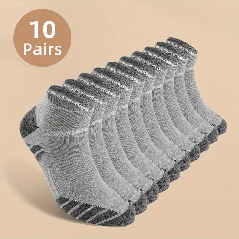 Hot Sale 10 Or 20 Pairs Men's Deodorant and Sweat-Absorbing Low Cut Socks, Comfortable Breathable Socks, Suitable for Daily and Outdoor Wear, Suitable for All Seasons