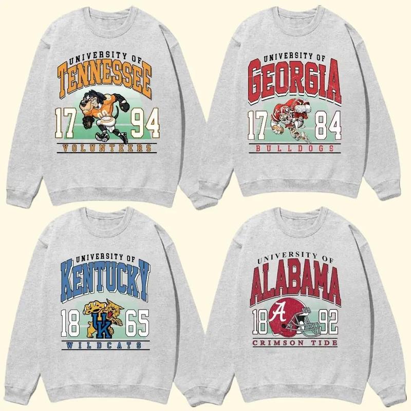 Vintage College All Teams NCAA Sweatshirt , Retro Grey Sweatshirt All Teams NCAA, Unisex Retro Shirt For Men, For Women, Classic Sport Sweatshirt, Gifts For Sport Fans, Menswear Top