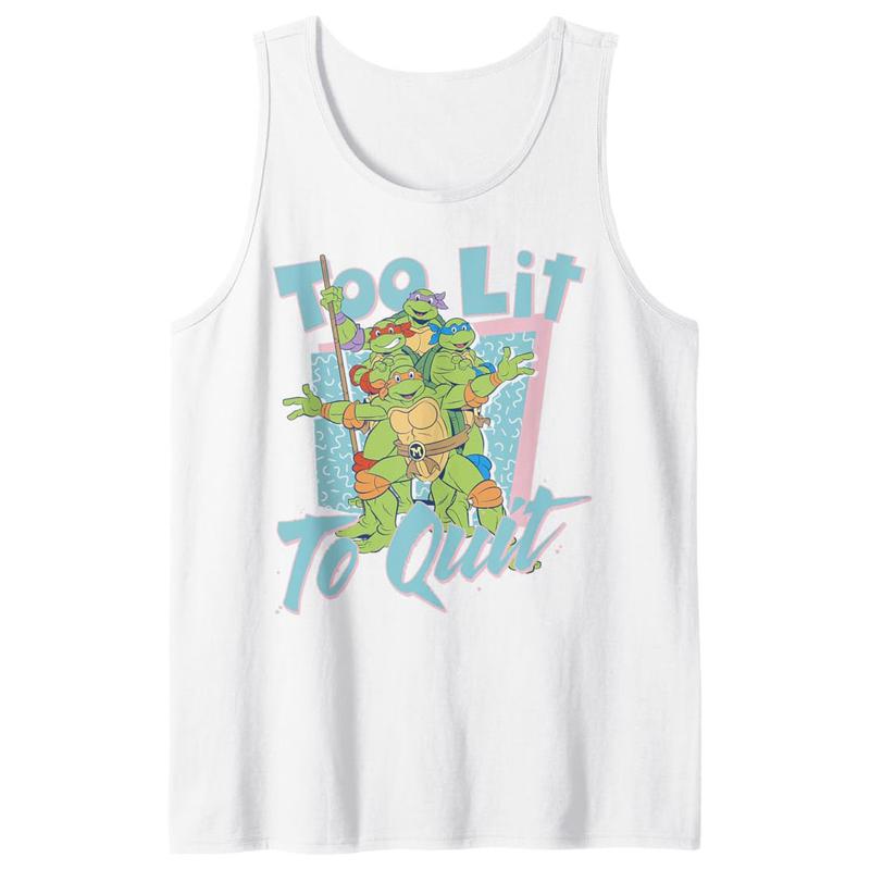 Teenage Mutant Ninja Turtles Too Lit To Quit Tank Top, Cartoon Tank Top, Funny Tank Top, Summer Tank Top, Unisex Tank Top