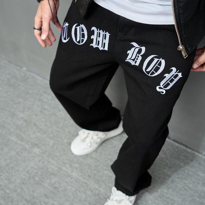 Street Style Speckle ink Printed Holes Patch  Stylish Biker  Male Distressed HipHop Skinny Pencil Denim Pants Menswear Underwear ripped fash o in able  men Jean Trouser Human Streetwear Casual