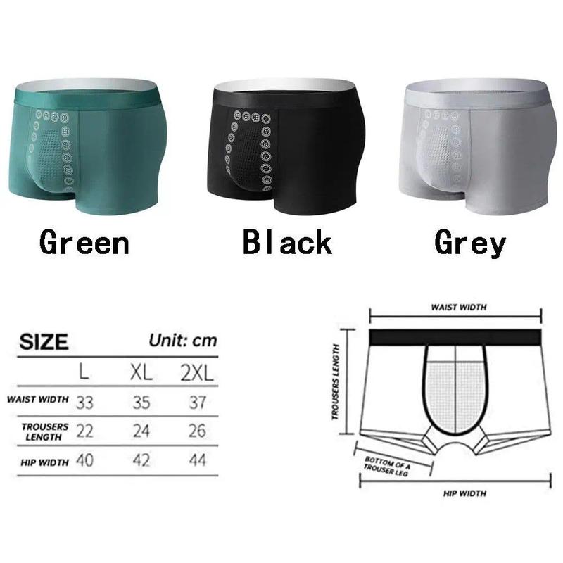 Polyester Fibre Energy Field Therapy Men's Underwear Elastic Breathable Magnetic Therapy Men's Underwear Long Lastin Slim Briefs