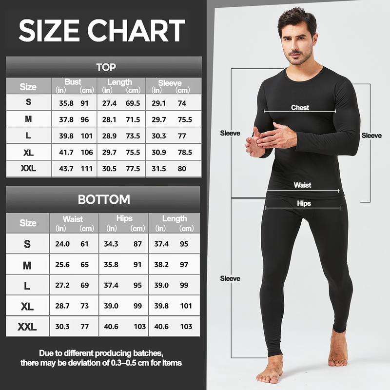 UNIQUEBLLA Long Johns Thermal Underwear Set for Men Thermal Base Layer Cold Weather Bottom Top,Halloween&Christmas Decor,Christmas Gifts