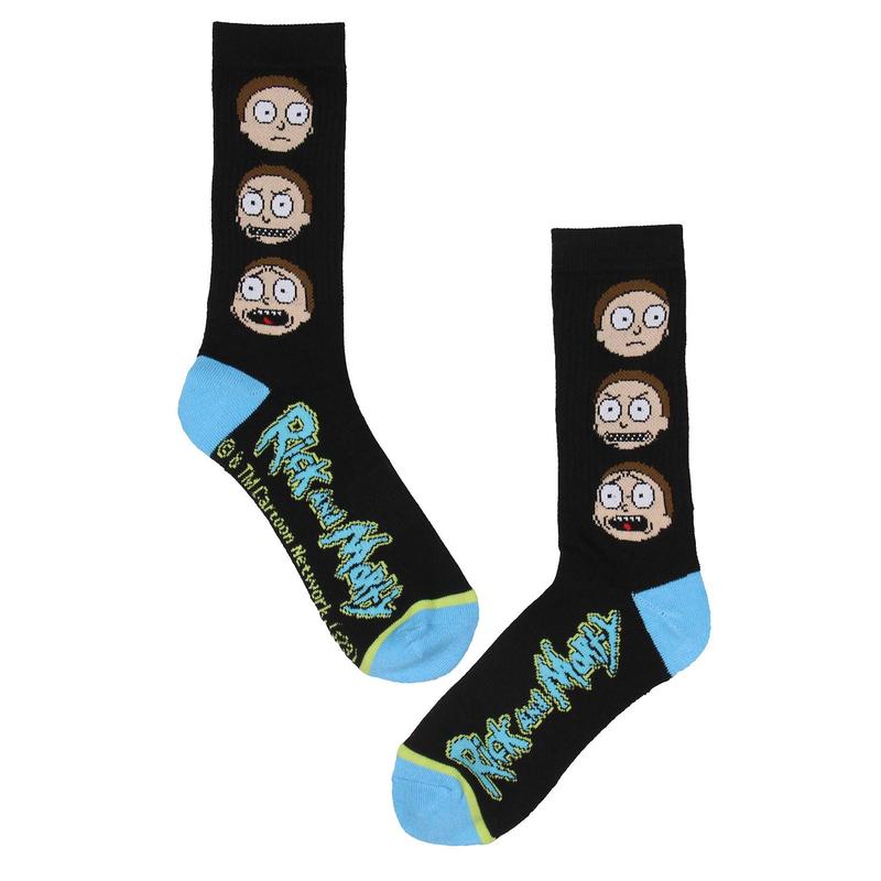 Rick And Morty Crew Socks 3 Pack, Pickle Rick Socks, Rick And Morty Performance Cushioned Athletic Crew Socks For Men Women 3 Pairs