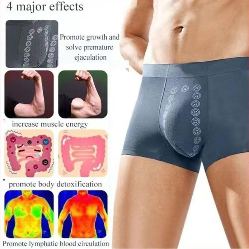 Polyester Fibre Energy Field Therapy Men's Underwear Elastic Breathable Magnetic Therapy Men's Underwear Long Lastin Slim Briefs