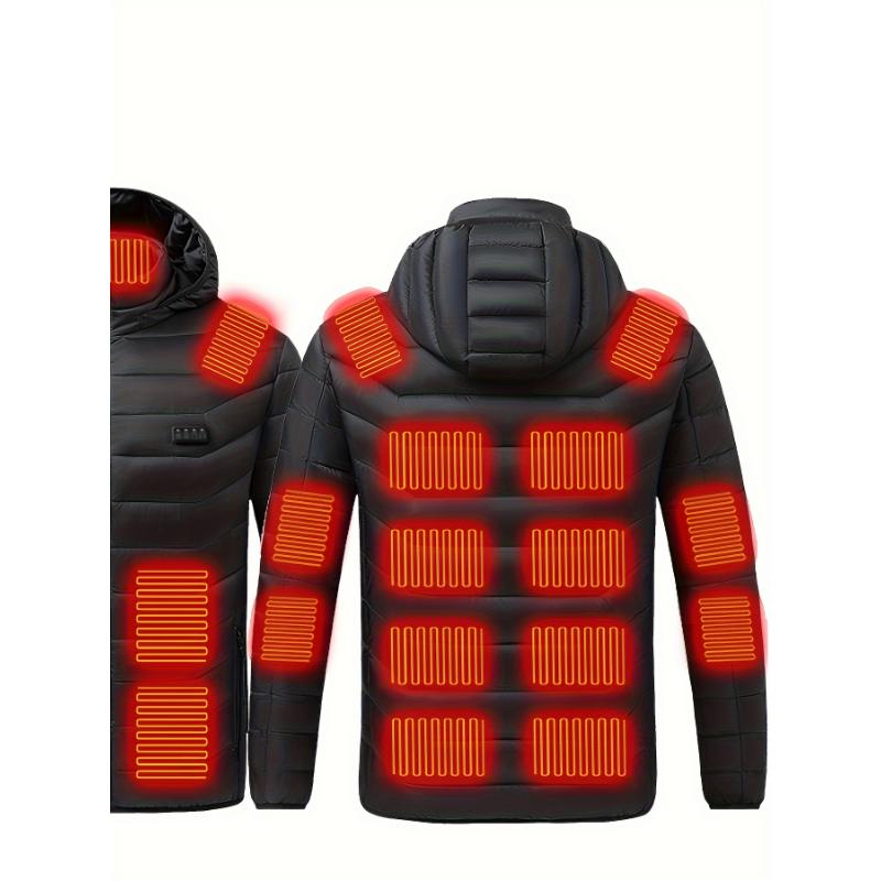 Men's Smart Heating Jacket - 21 Zones, Adjustable Temperature, Electric Warmth for Winter Comfort & Relaxation