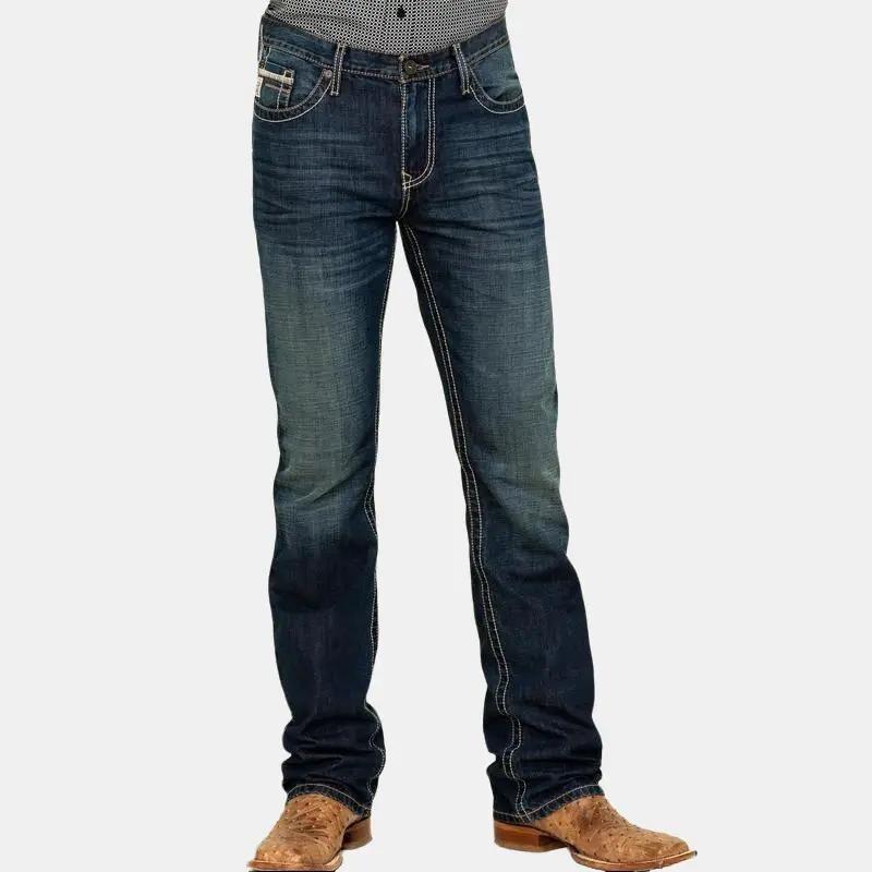 Men's Ian Dark Wash Slim Bootcut Rigid Denim Jeans