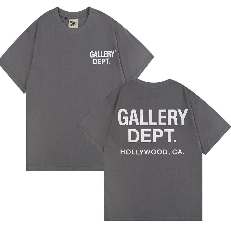 GALLERY DEPT short sleeved cotton T-shirt casual sports short sleeved comfortable versatile lightweight travel unisex short sleeved running fishing breathable round neck short sleeved