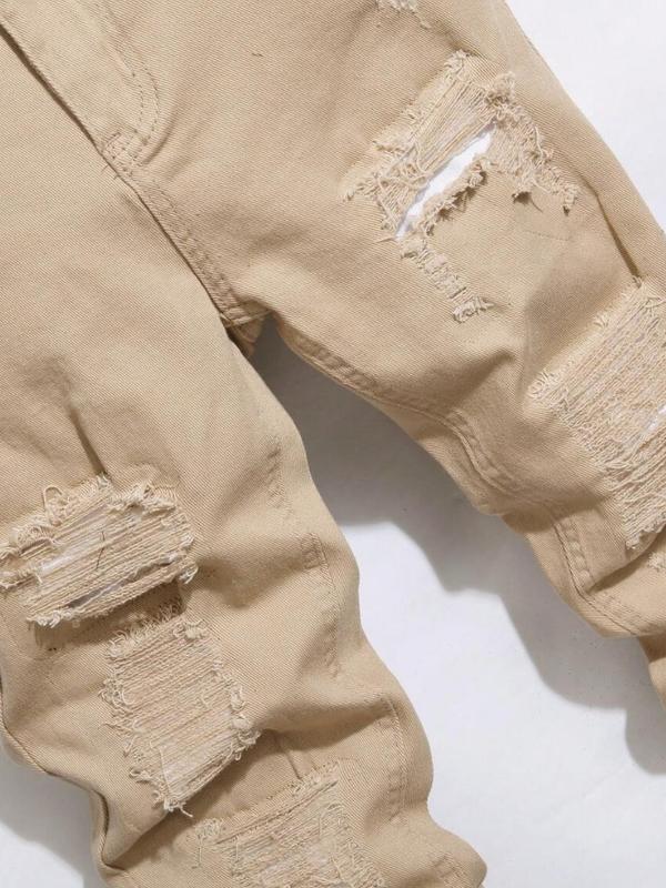 Men Loose Fit Casual Jeans With Ripped Holes And Pockets cargo viral gym pant menswear trousers men s Stylish