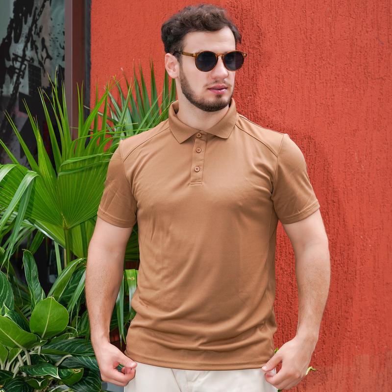 2024 Men's 3 5Pcs Polo Moisture Wicking Short Sleeve High Performance Athletic Golf Shirt, Gym Wear Back to School Casual T-shirt