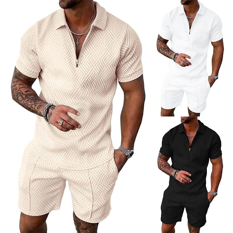 Runcati  summer outfits 2024 Mens Polo Shirt and Shorts Sets Outfits 2 Piece Fashion Summer Tracksuits Casual Short Sleeve Set