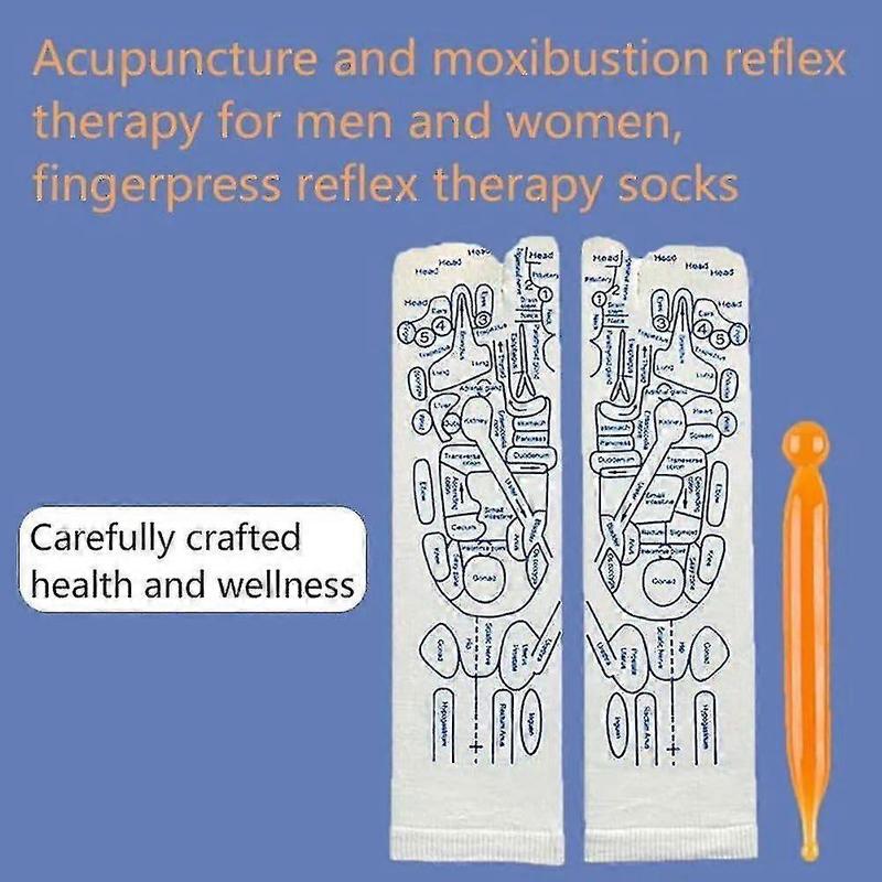 Reflexology Socks, Reflexology Socks With Acupressure Pen, Acupoint Socks Set, Acupressure Reflexology Foot Massage Socks