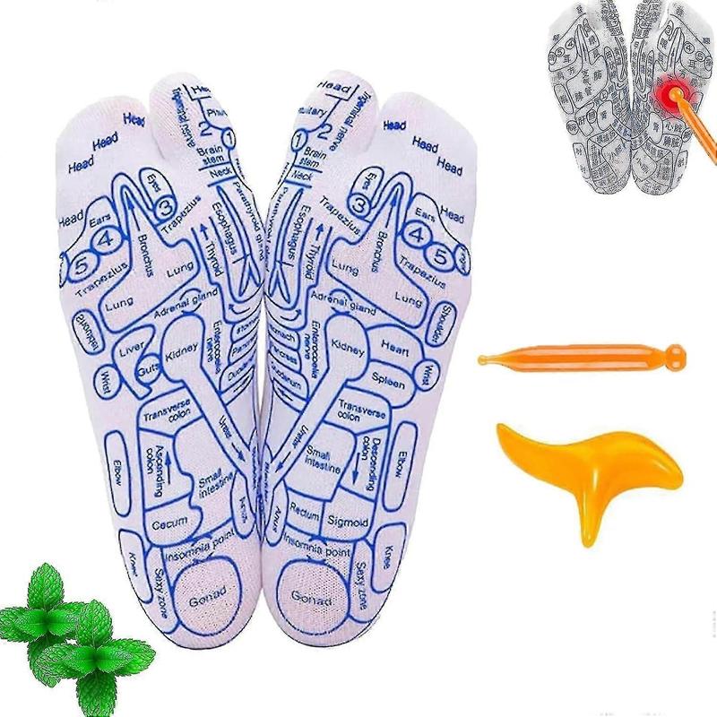 Reflexology Socks, Reflexology Socks With Acupressure Pen, Acupoint Socks Set, Acupressure Reflexology Foot Massage Socks