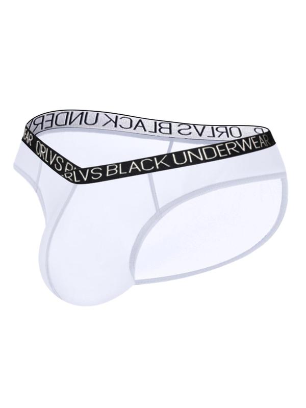 Men's Letter Tape Sheer Panty, Breathable Comfy Underwear for Daily Wear, Casual Men's Underwear for All Seasons