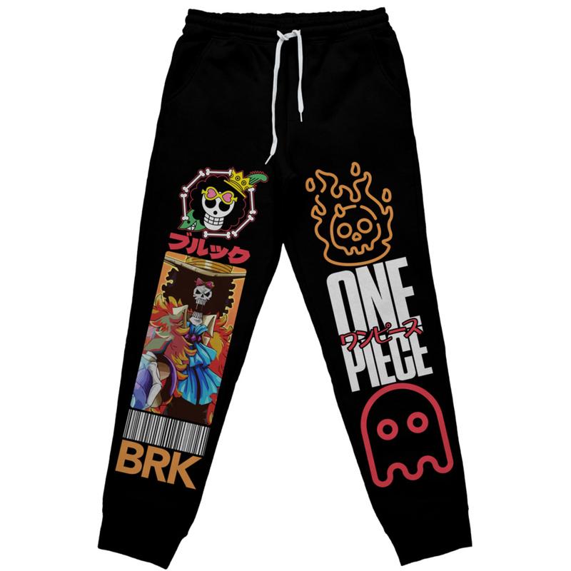 Anime Brook One Piece Streetwear Graphic Printed Sweatpants, Women Men Hip hop Streetwear, Men Sweatpanats Swag Anime Sweatpants, Gift For Fan, Joggers For Manga Fan, One Piece Merch