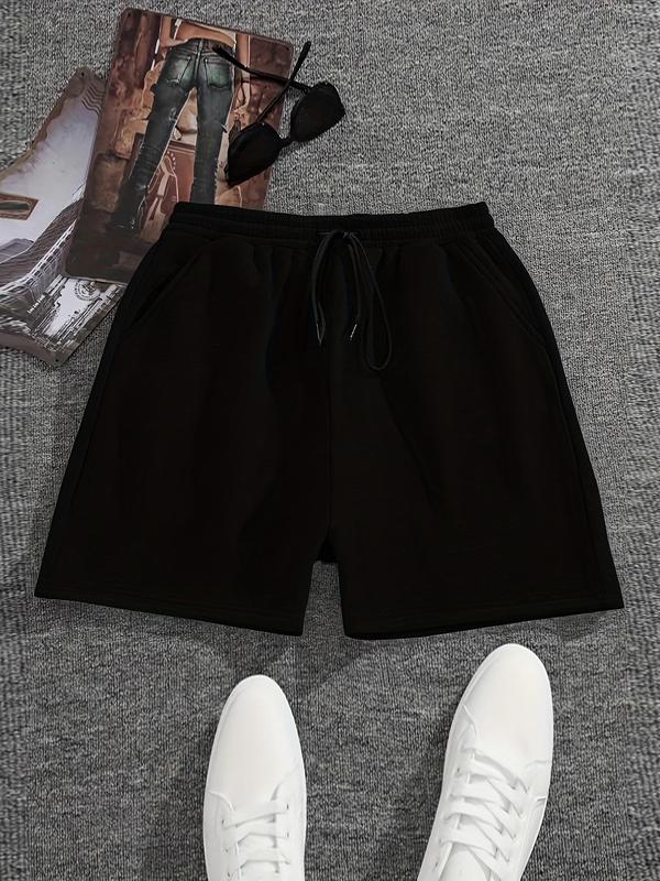 Men's Summer 2024 Loose Thin Solid Slim Elastic Drawstring Pocket Shorts, Casual Loose Sweat Shorts, Slant Pocket Track Shorts, Athletic Running Gym Workout Shorts, Going Out Outfits, Men Clothing, Boyfriend Gifts