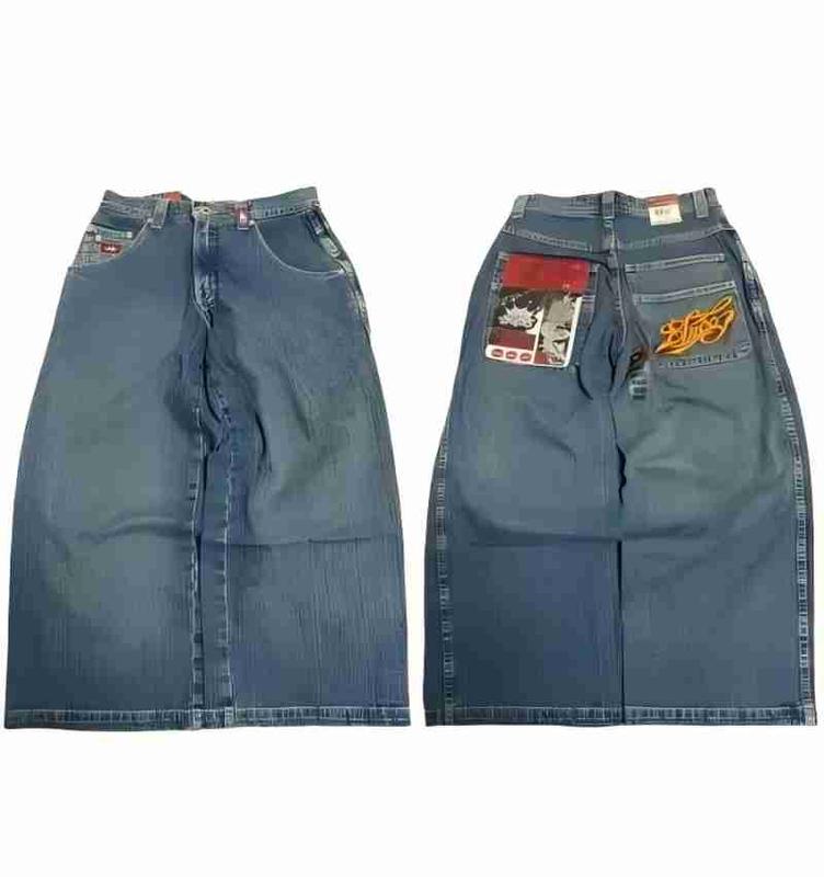 jnco90s streetwear Y2K loose jeans Men's vintage embroidered jeans High quality jeans hip-hop gothic style Streetwear Menswear Trouser