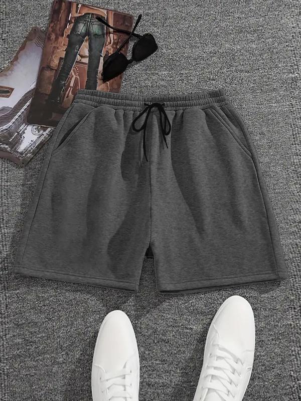 Men's Summer 2024 Loose Thin Solid Slim Elastic Drawstring Pocket Shorts, Casual Loose Sweat Shorts, Slant Pocket Track Shorts, Athletic Running Gym Workout Shorts, Going Out Outfits, Men Clothing, Boyfriend Gifts