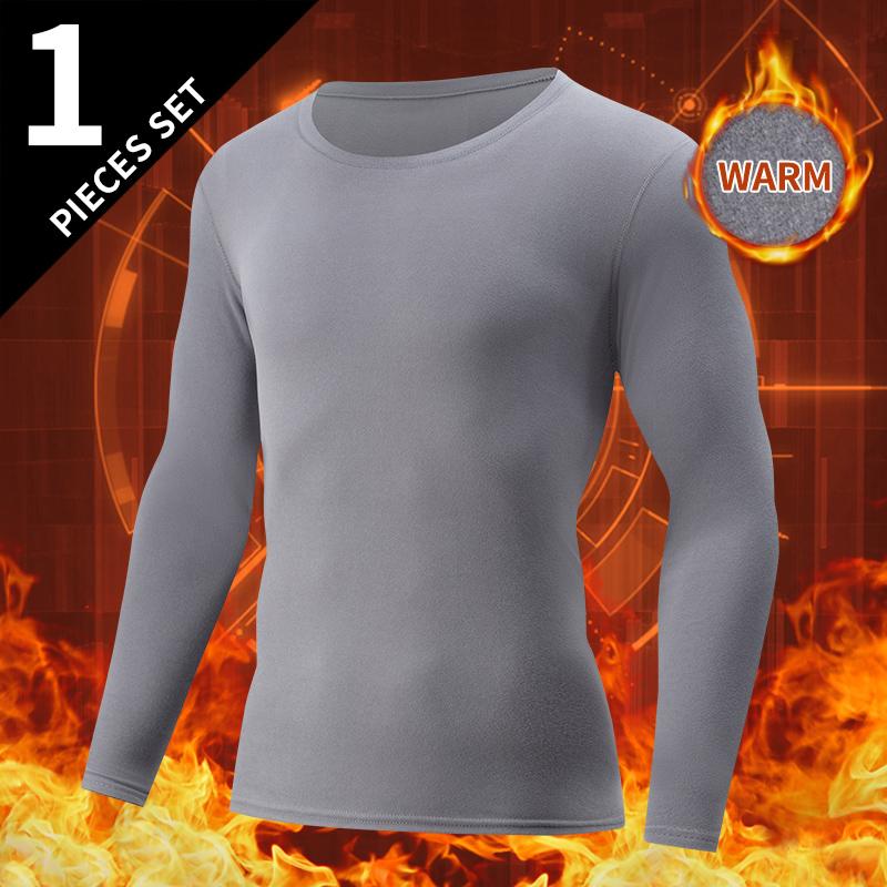 4-Piece  2-Piece Men's Long-sleeved Trousers In Autumn And Winter Thermal Underwear Casual Joker Sports Fitness Solid Color Suit