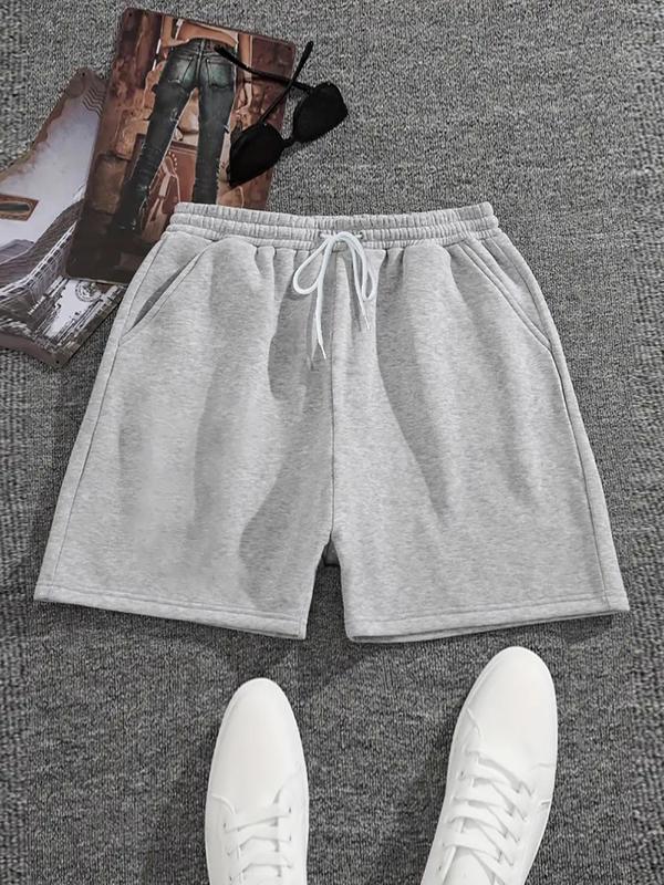 Men's Summer 2024 Loose Thin Solid Slim Elastic Drawstring Pocket Shorts, Casual Loose Sweat Shorts, Slant Pocket Track Shorts, Athletic Running Gym Workout Shorts, Going Out Outfits, Men Clothing, Boyfriend Gifts