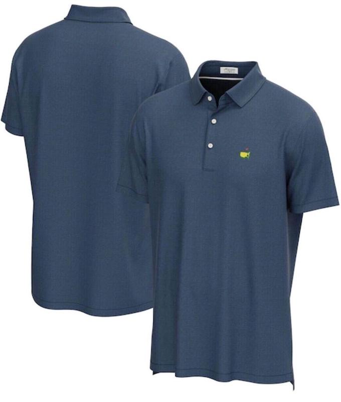 2024 Masters Peter Millar Medium Men's Golf Shirt Augusta National Navy Polo