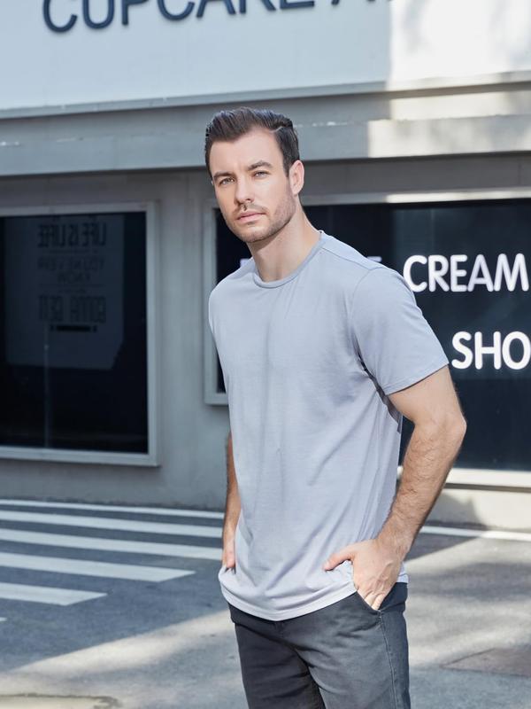 Pack of 3 6 Men's T-Shirt Set Men Black True Classic Cotton Basic Work Short Sleeve Breathable Men Summer Cotton Sports Training suitness Casual workout sets