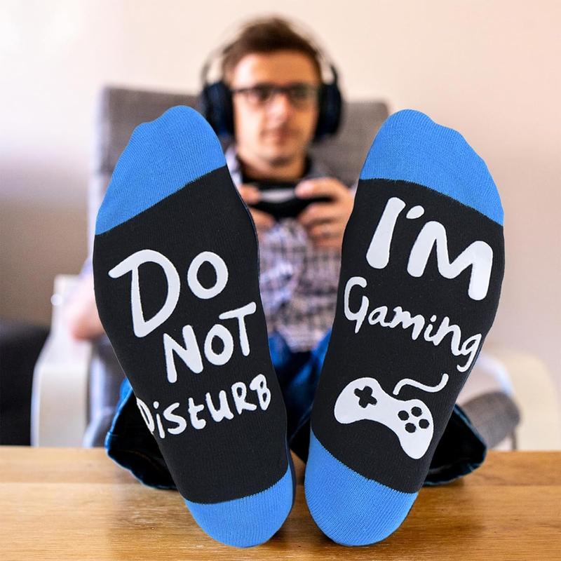 Funny Christmas Gifts,Gamer Gifts for Teens,Do Not Disturb I'm Gaming Socks,Christmas gifts for Teen boys,Husband,Boyfriend