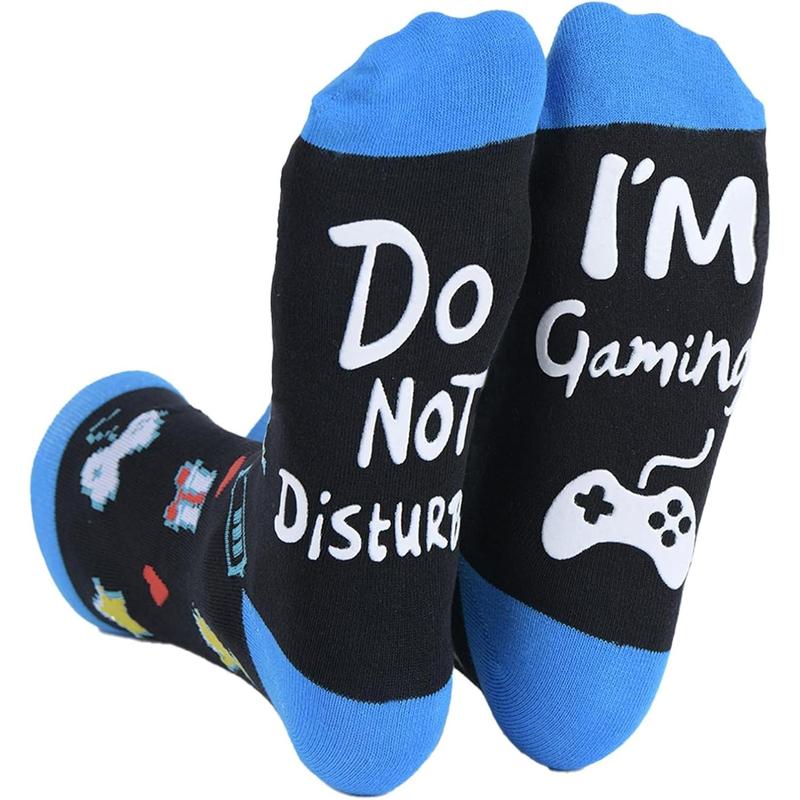 Funny Christmas Gifts,Gamer Gifts for Teens,Do Not Disturb I'm Gaming Socks,Christmas gifts for Teen boys,Husband,Boyfriend