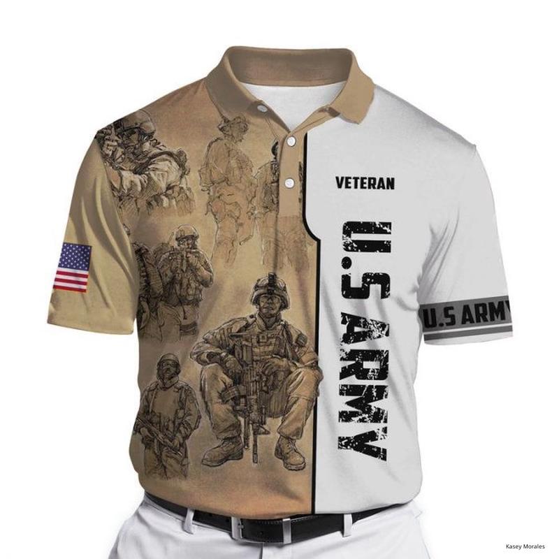 Veteran US Army 3D AOP Polo Shirt